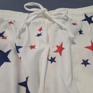 White Star-Patterned Ladies Pants